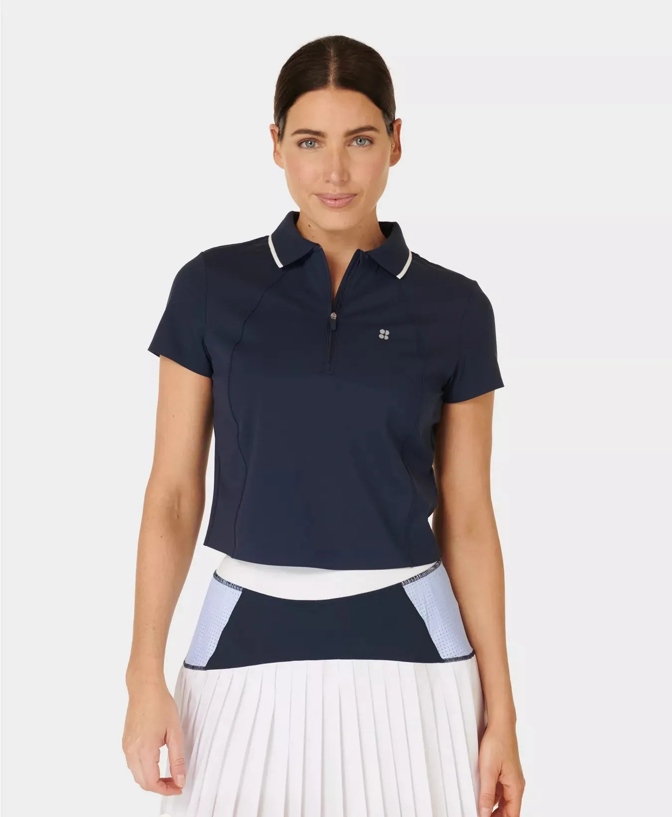 Sweaty Betty Power Tipped Polo in Navy