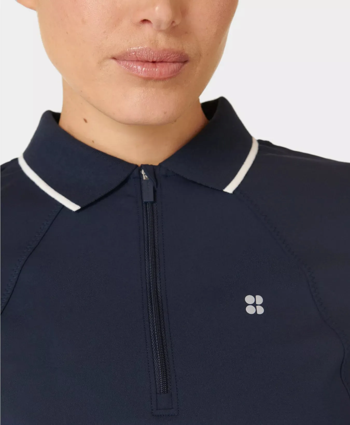 Sweaty Betty Power Tipped Polo in Navy