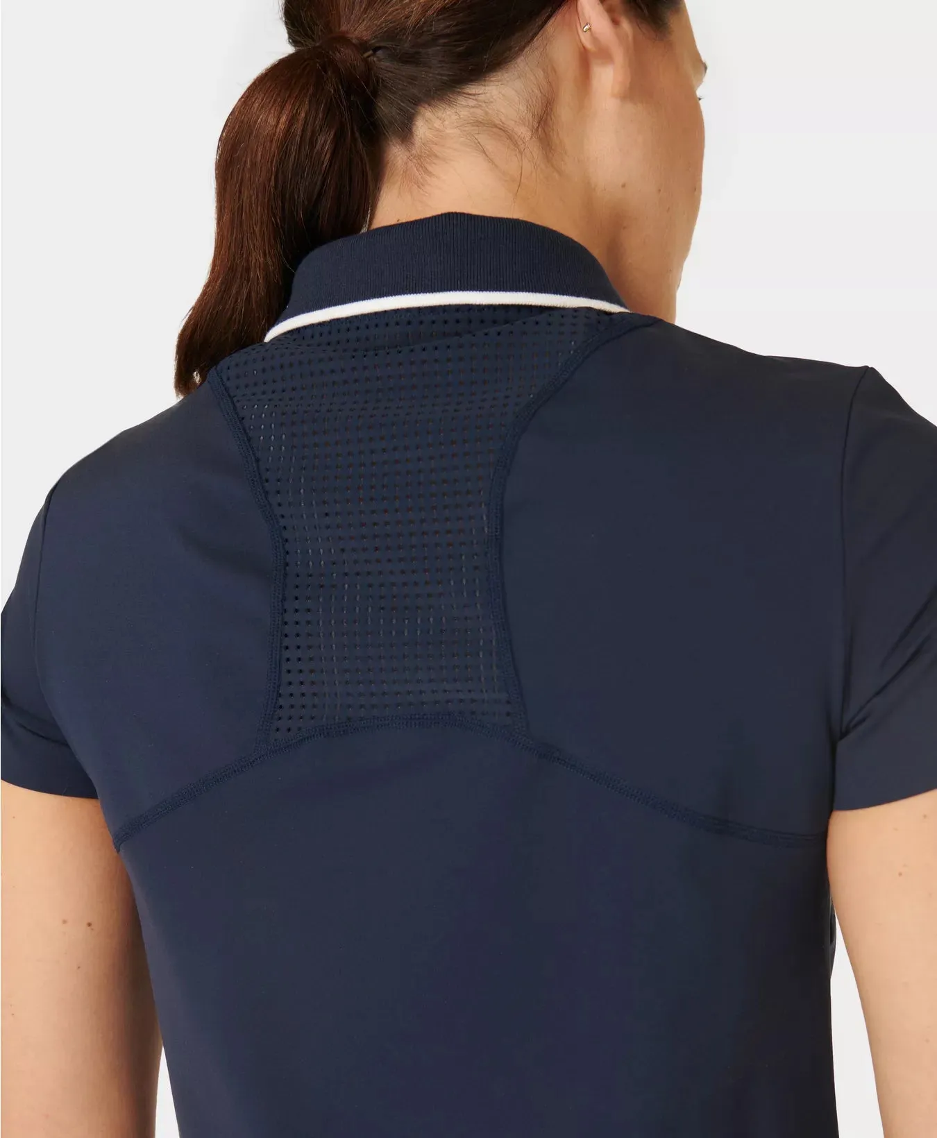 Sweaty Betty Power Tipped Polo in Navy