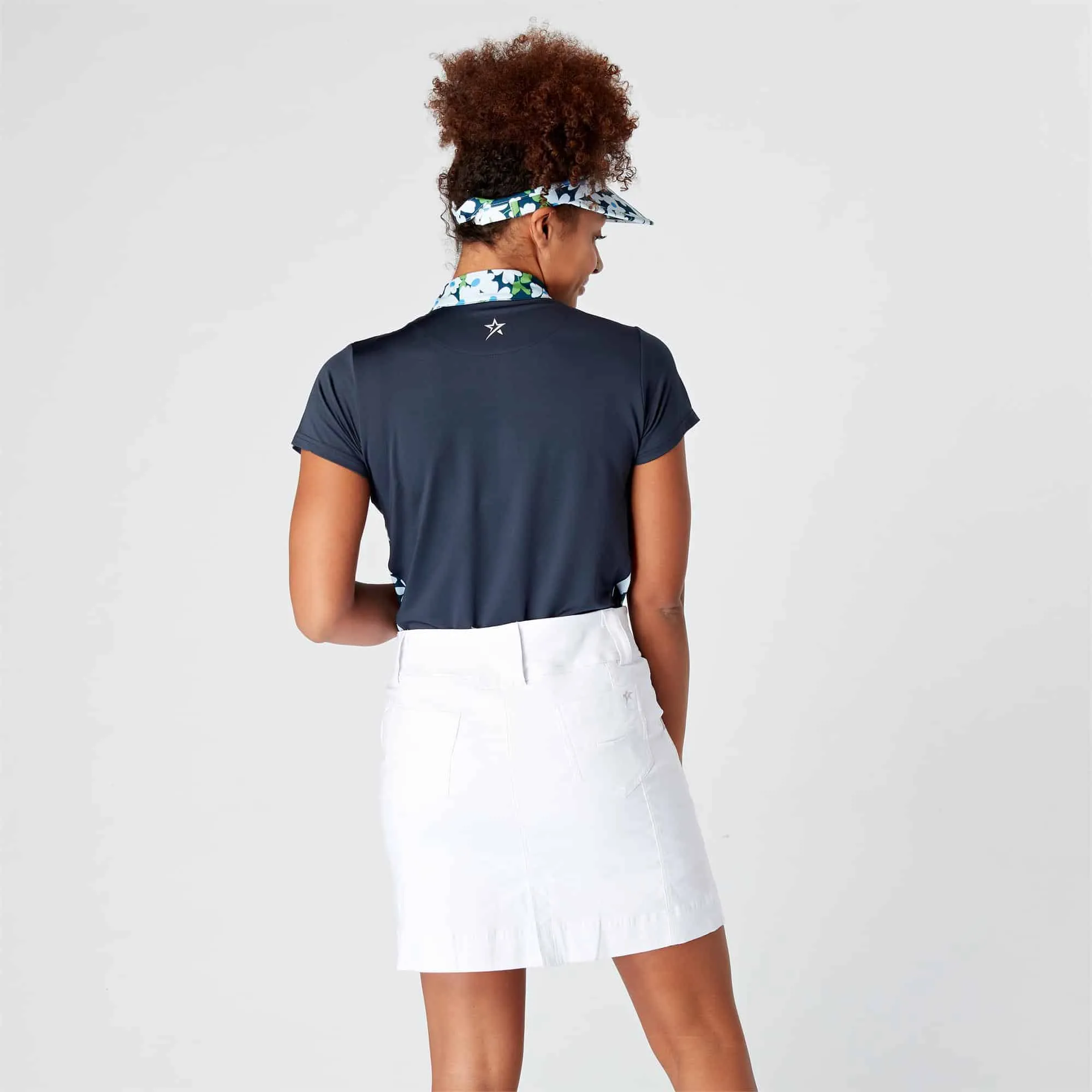 Swing Out Sister Clarissa Cap Sleeve Ladies Golf Polo Shirt Navy Blazer