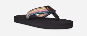 Teva Girls Mush II Flip Flop Sandal- Antiguous Black Multi