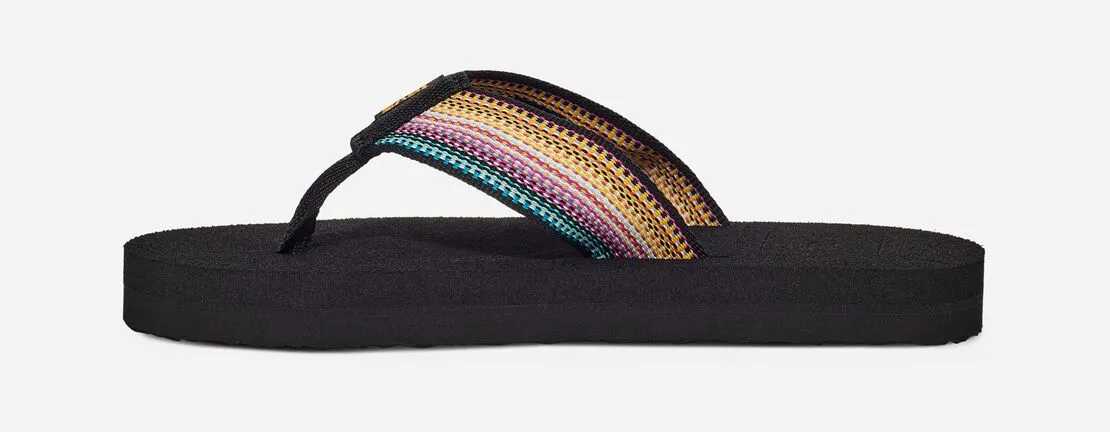 Teva Girls Mush II Flip Flop Sandal- Antiguous Black Multi