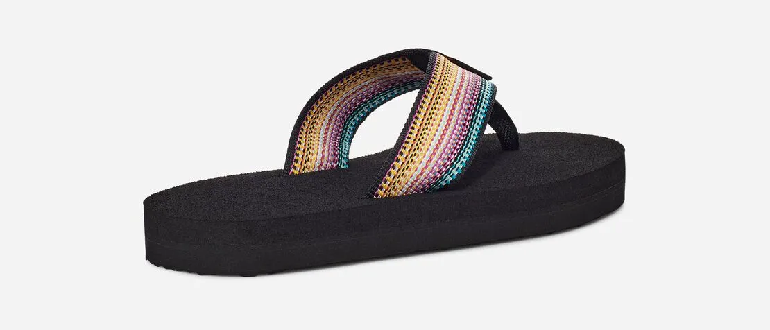 Teva Girls Mush II Flip Flop Sandal- Antiguous Black Multi