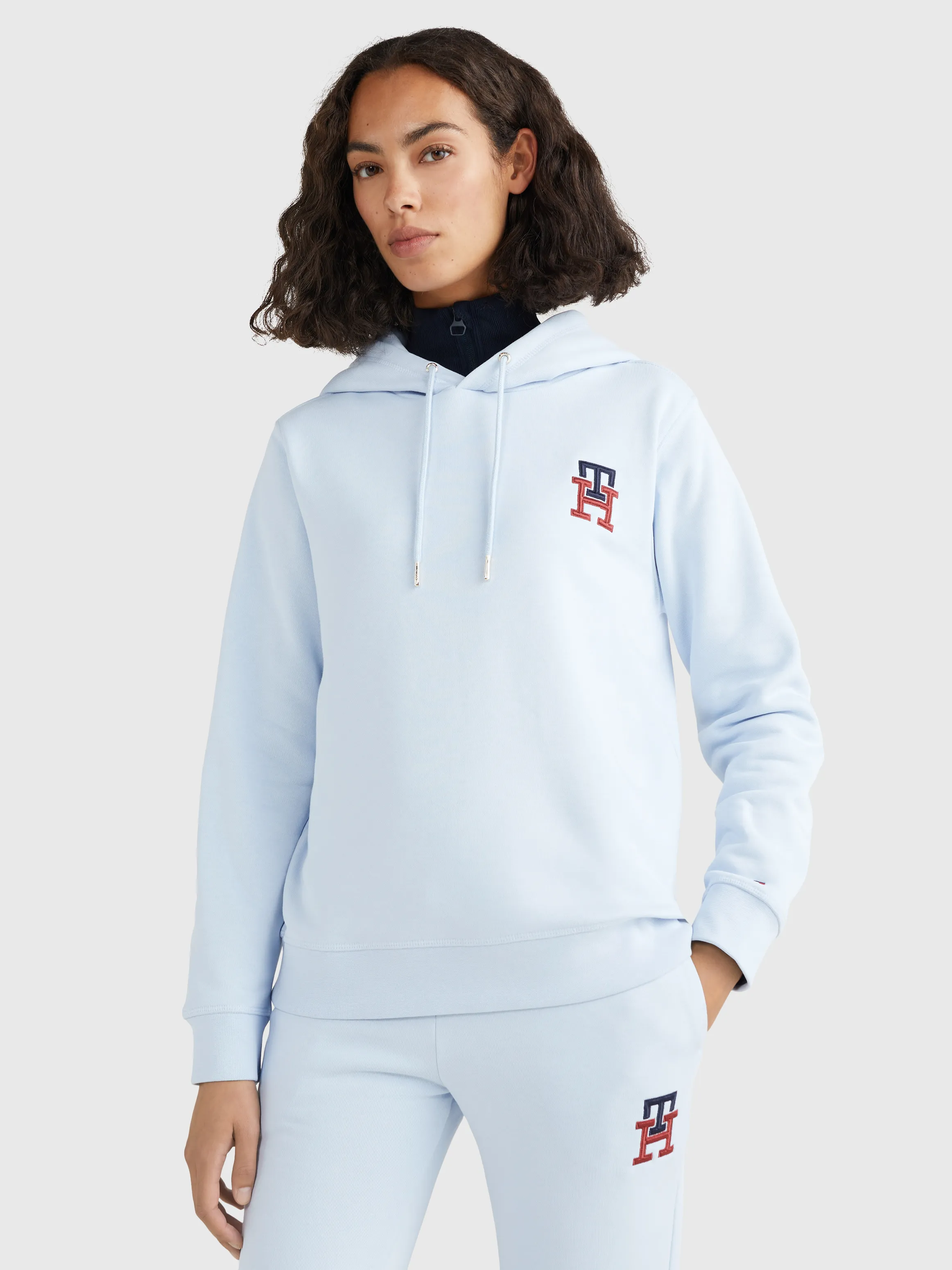 TH Monogram Embroidery Flex Fleece Hoodie | Sweatshirts & Hoodies | Tommy Hilfiger