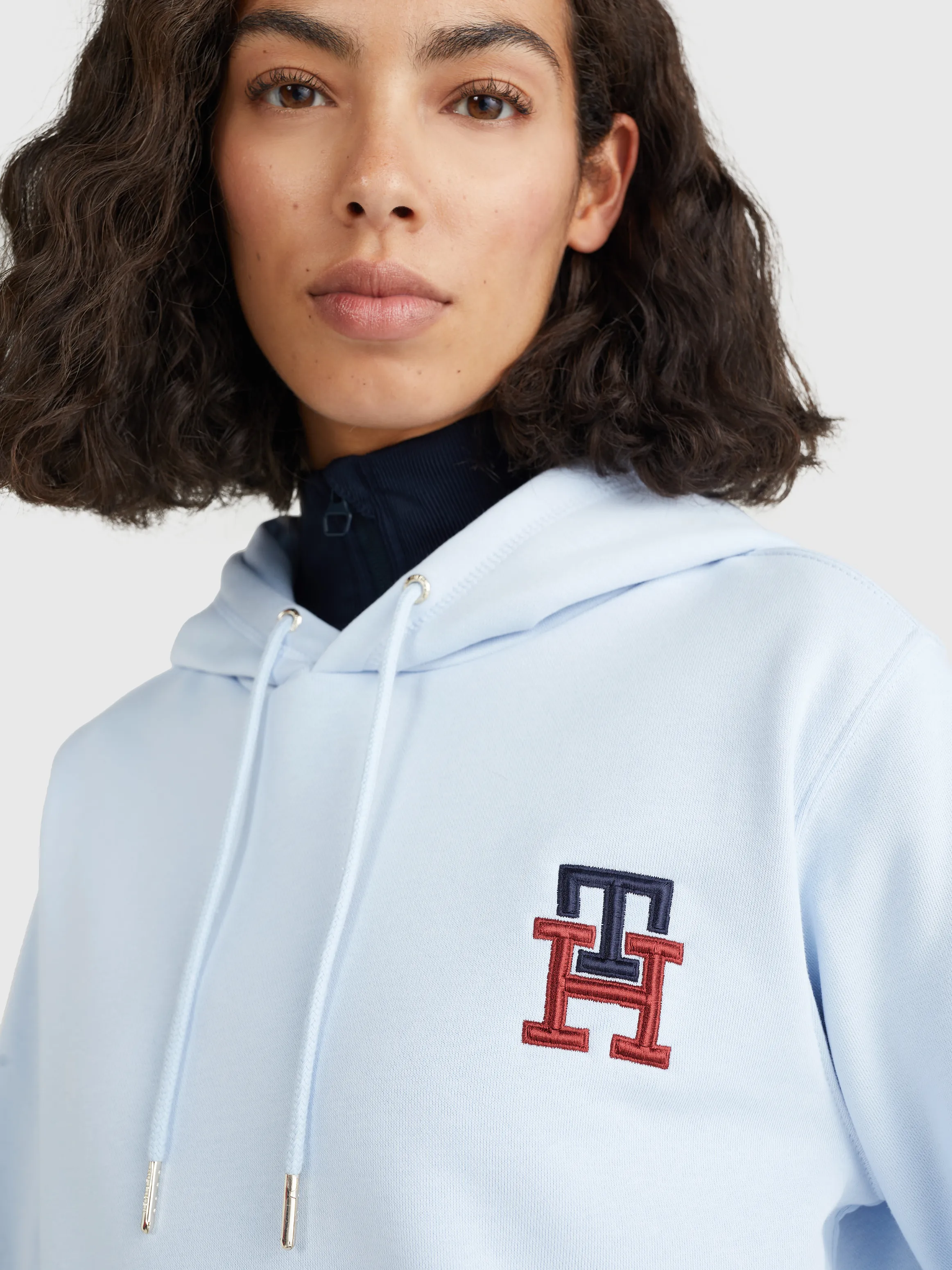 TH Monogram Embroidery Flex Fleece Hoodie | Sweatshirts & Hoodies | Tommy Hilfiger