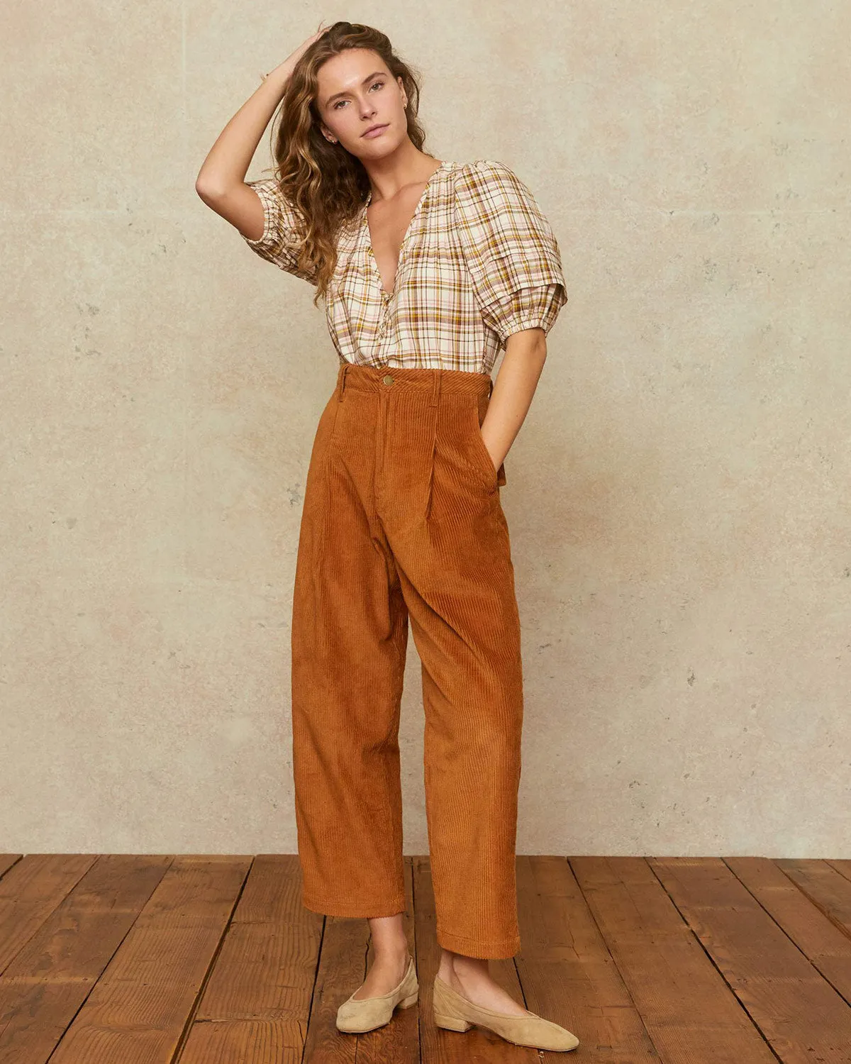 The Allison Pant | Cognac Corduroy