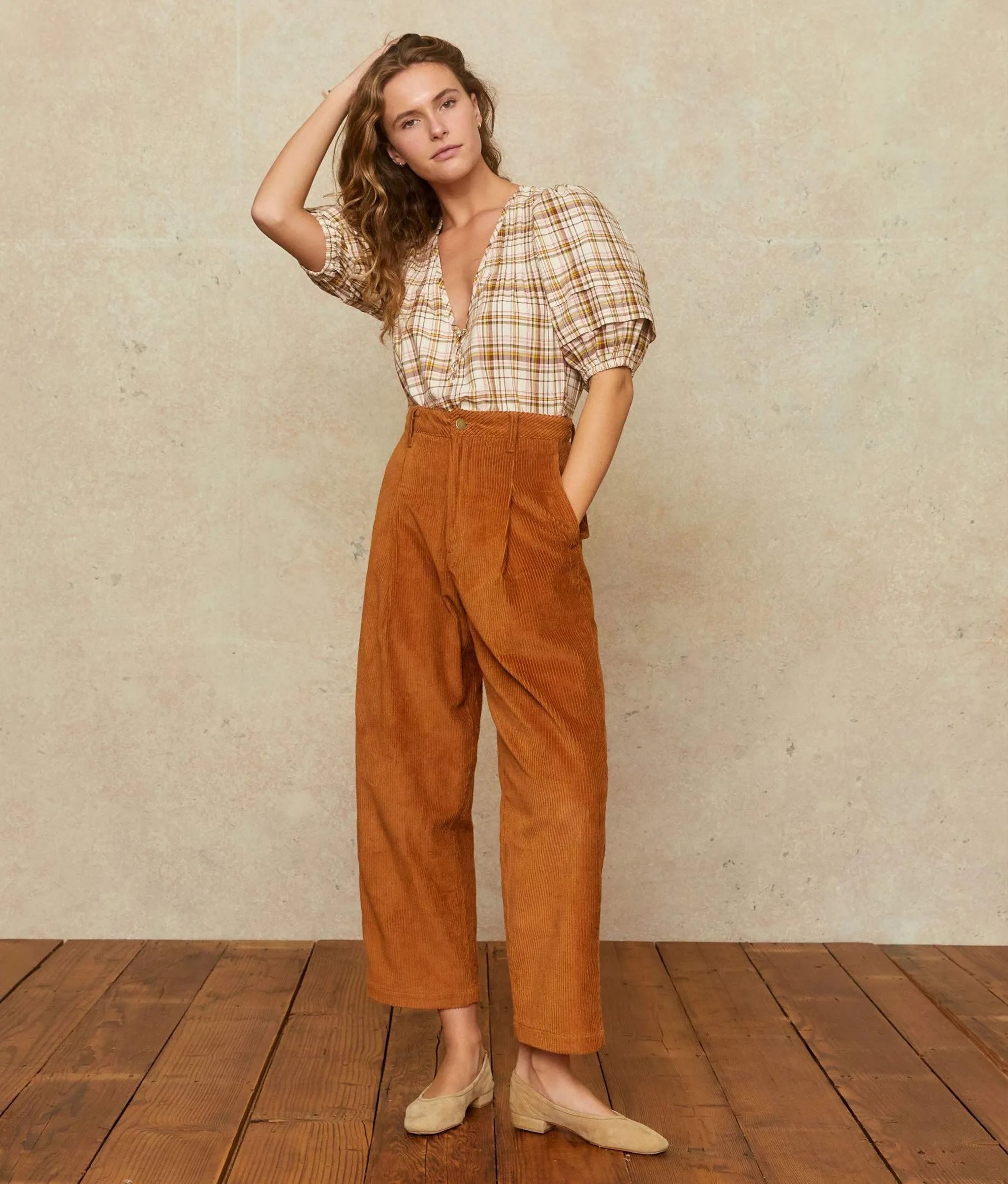 The Allison Pant | Cognac Corduroy