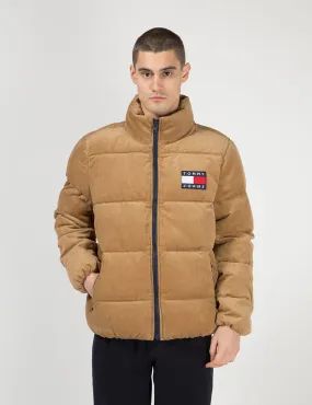 Tommy Jeans Corduroy Puffa Jacket - Tigers Eye