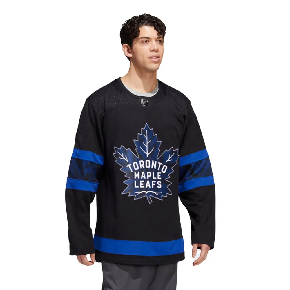 TORONTO MAPLE LEAFS x DREW HOUSE ADIDAS ADIZERO PRIMEGREEN AUTHENTIC BLACK REVERSIBLE THIRD JERSEY