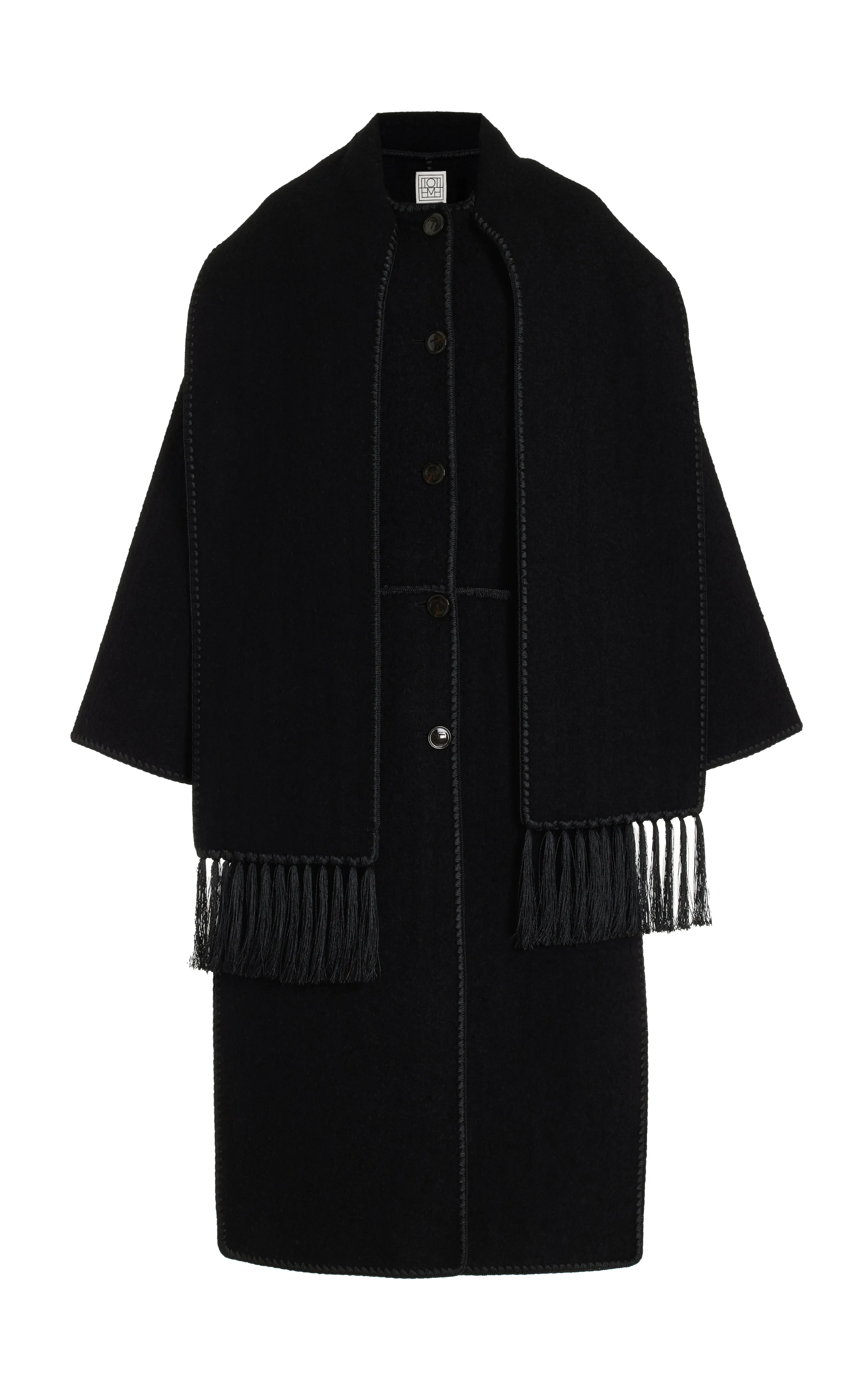 Toteme Embroidered Scarf Coat