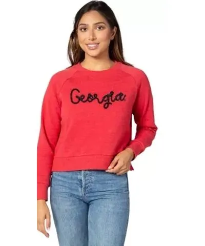 UG Apparel NCAA Georgia Bulldogs Boxy Raglan Pullover