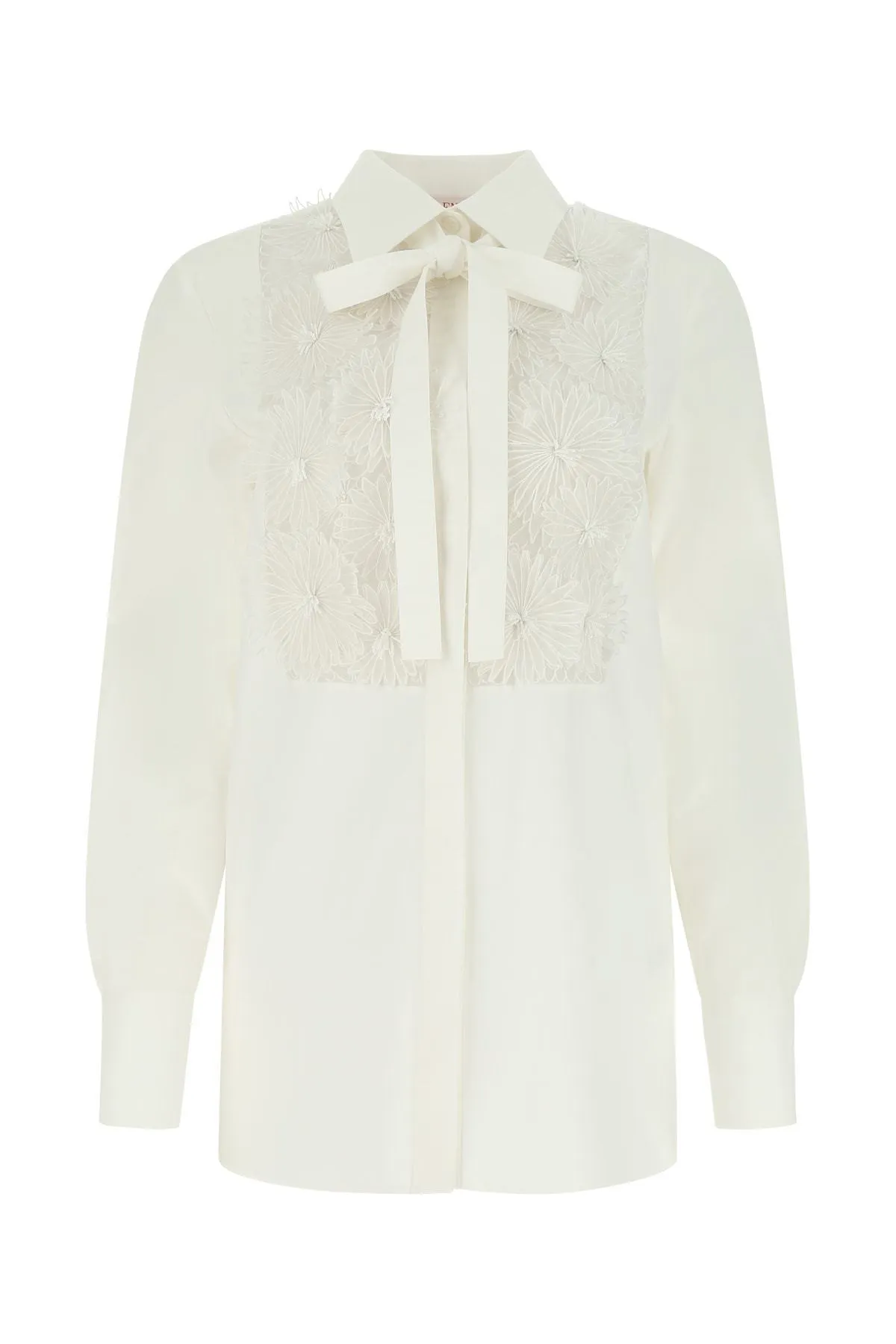 VALENTINO  |Embroidered Cotton Poplin Shirt