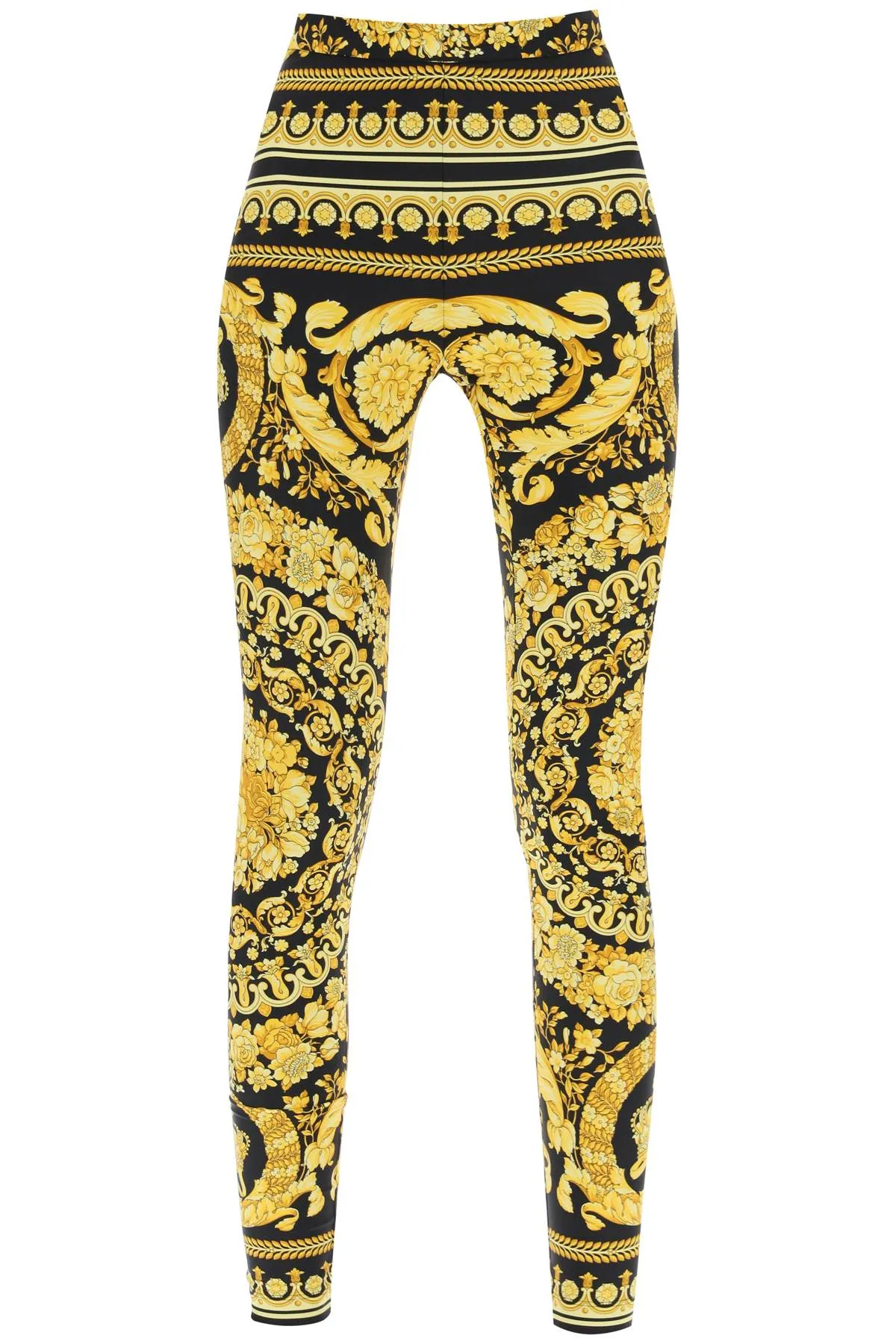 Versace barocco leggings 1003900 1A04239 BLACK GOLD