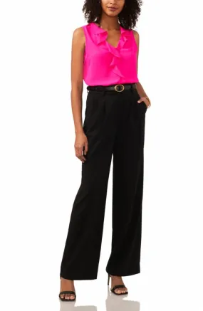 Vince Camuto Apparel S/L VNK RUFFLE FRT BLOUSE V596/HOT PINK