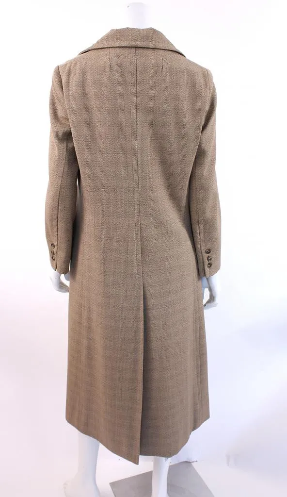 Vintage 70's BILL BLASS Plaid Coat & Skirt Set