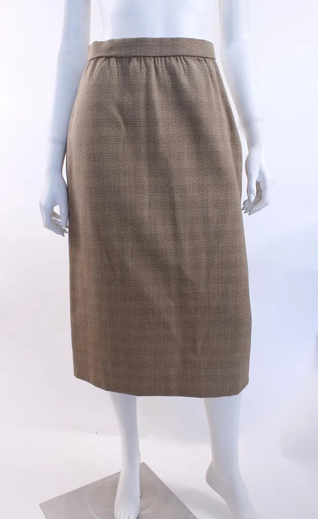 Vintage 70's BILL BLASS Plaid Coat & Skirt Set