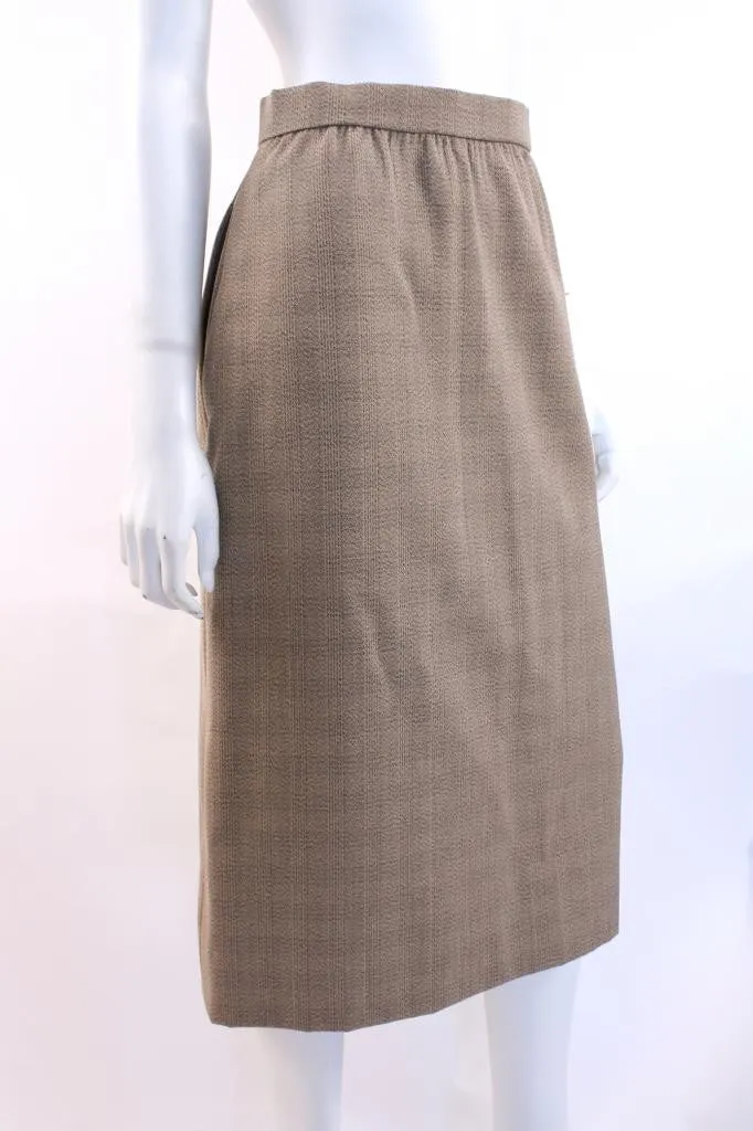 Vintage 70's BILL BLASS Plaid Coat & Skirt Set