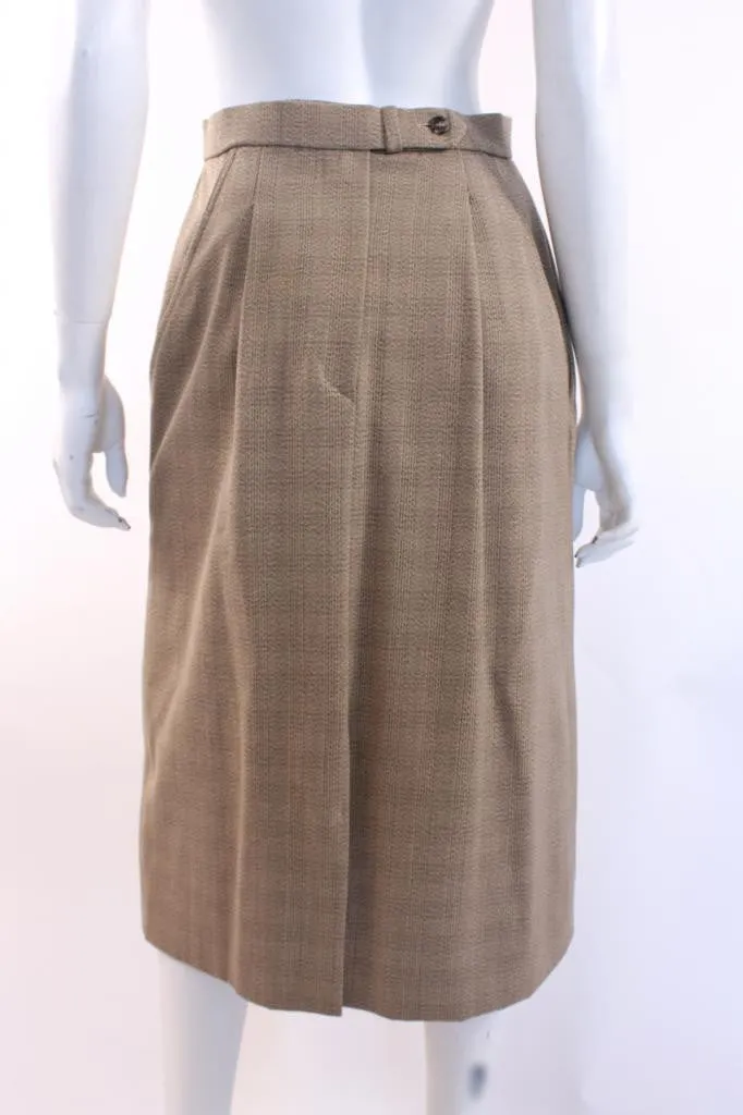 Vintage 70's BILL BLASS Plaid Coat & Skirt Set