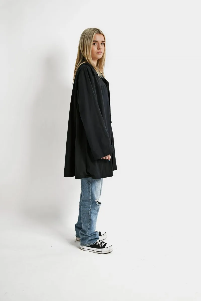 Vintage long coat jacket black