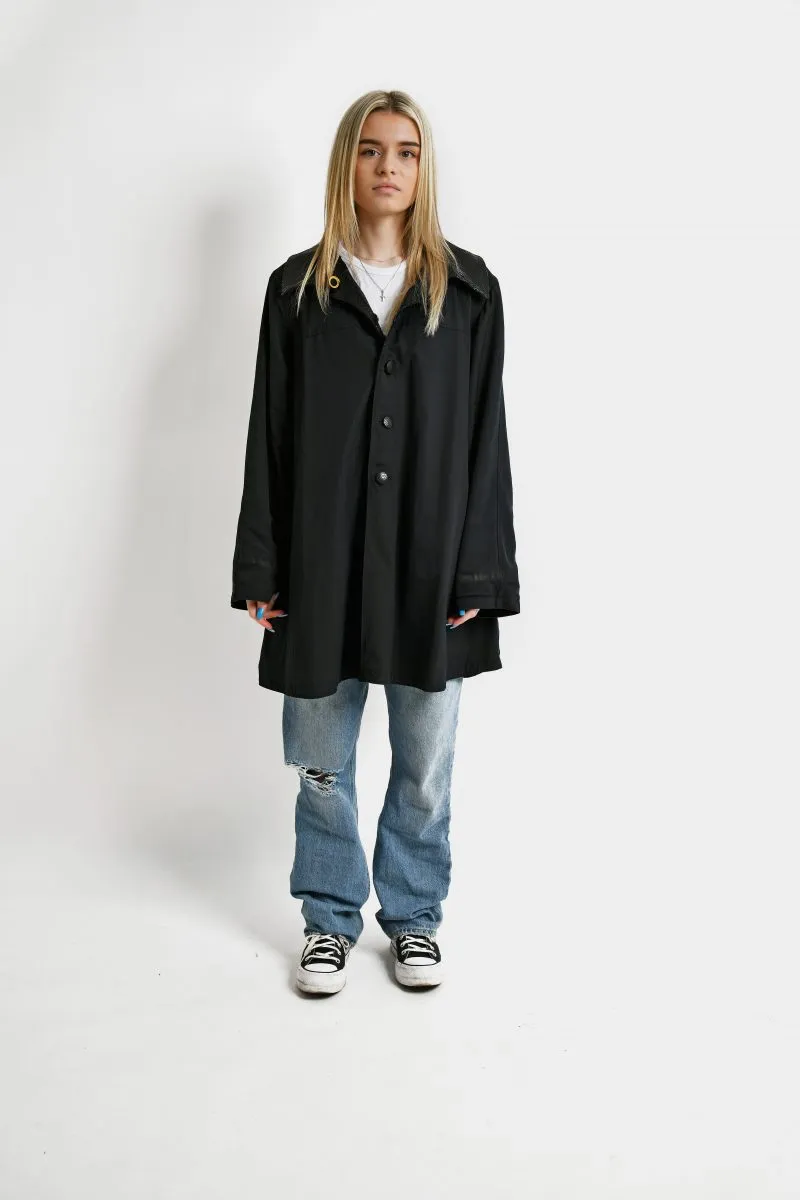 Vintage long coat jacket black