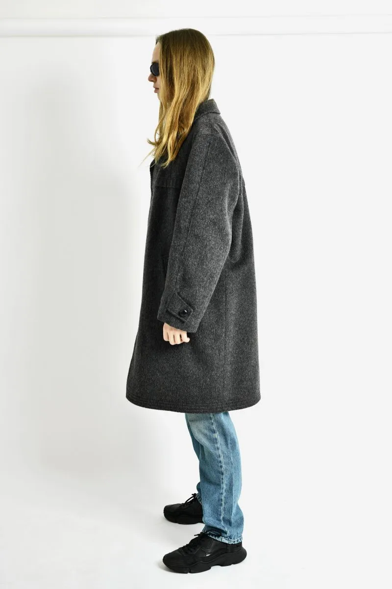 Vintage winter long coat grey