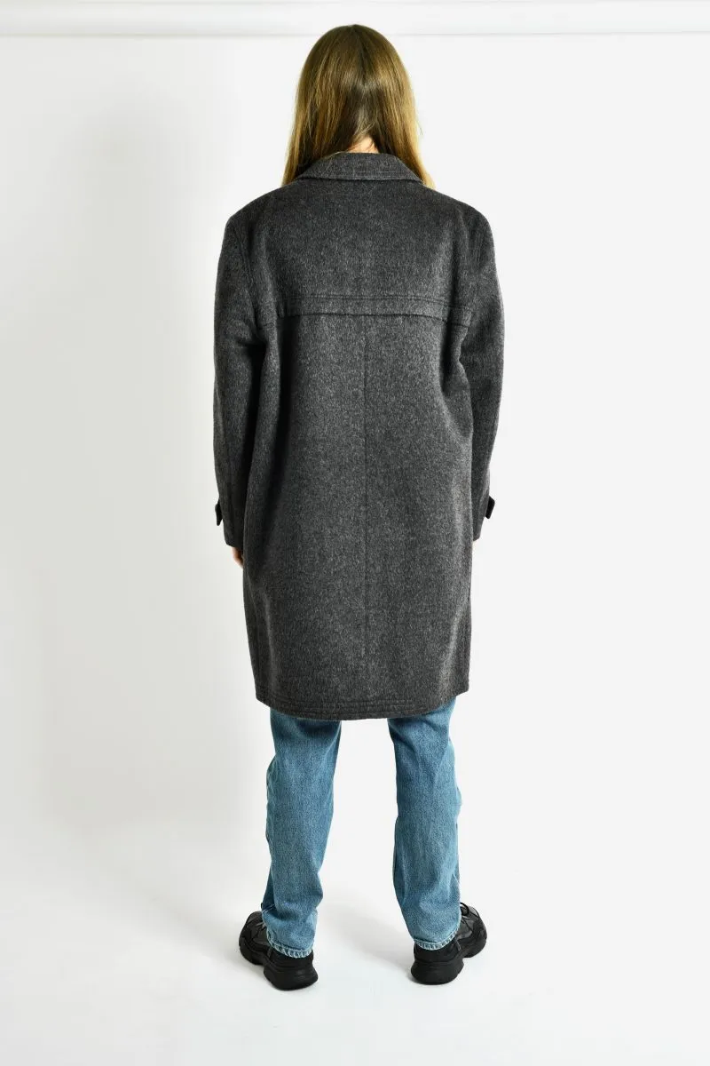 Vintage winter long coat grey