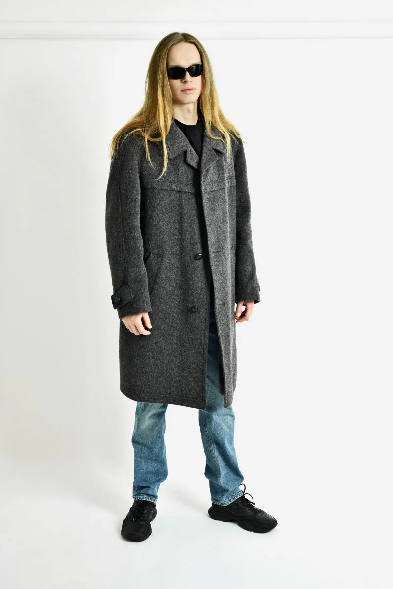 Vintage winter long coat grey