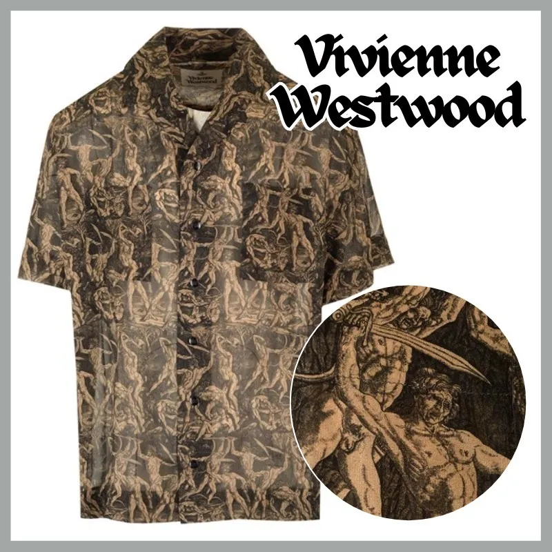 Vivienne Westwood  |Street Style Short Sleeves Oversized Shirts