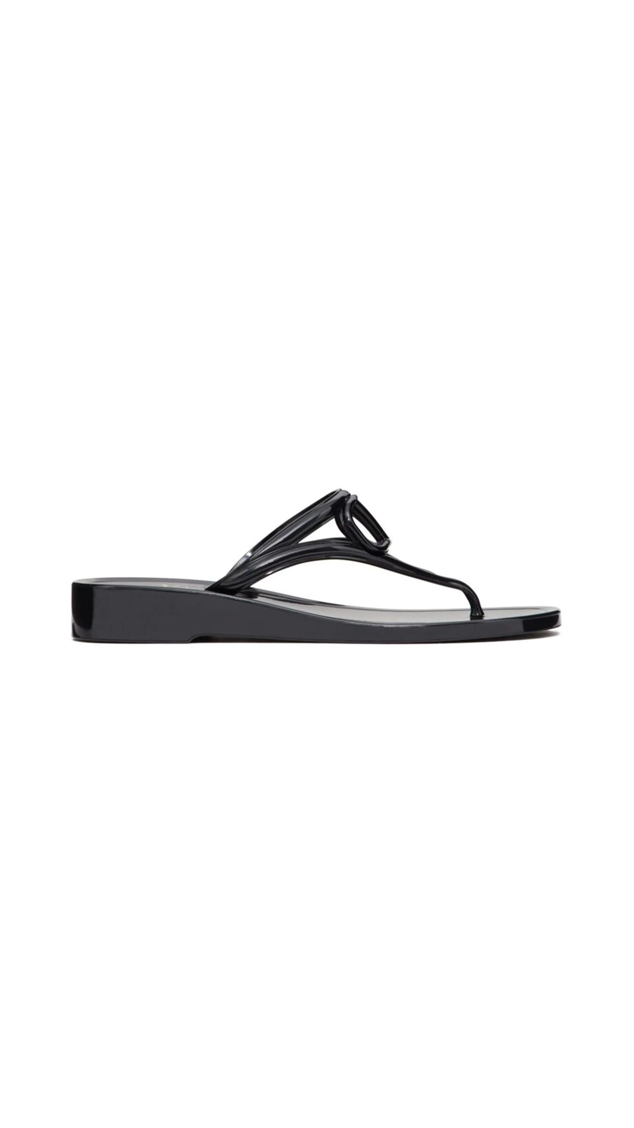 Vlogo Signature Rubber Thong Sandal - Black