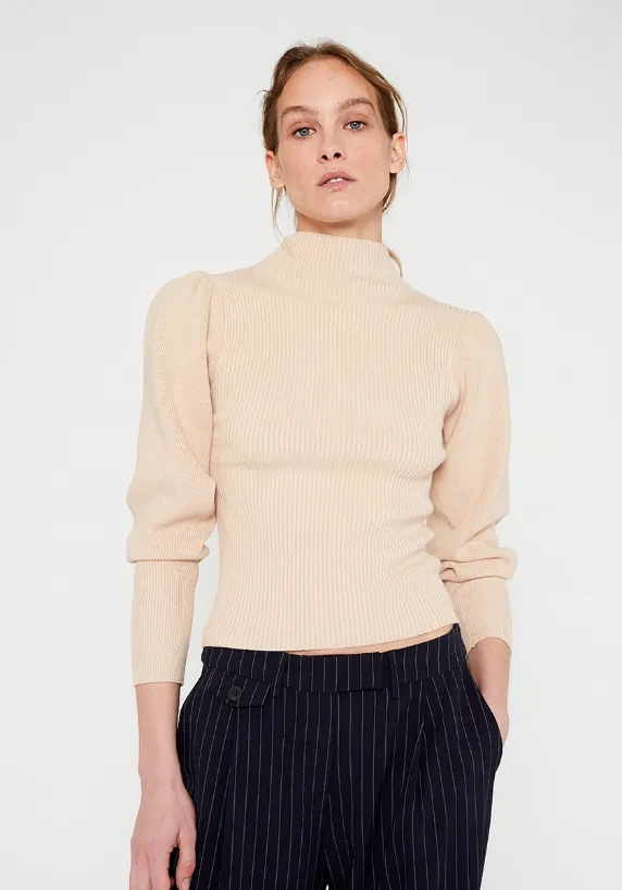 Volume Sleeve Knit Top