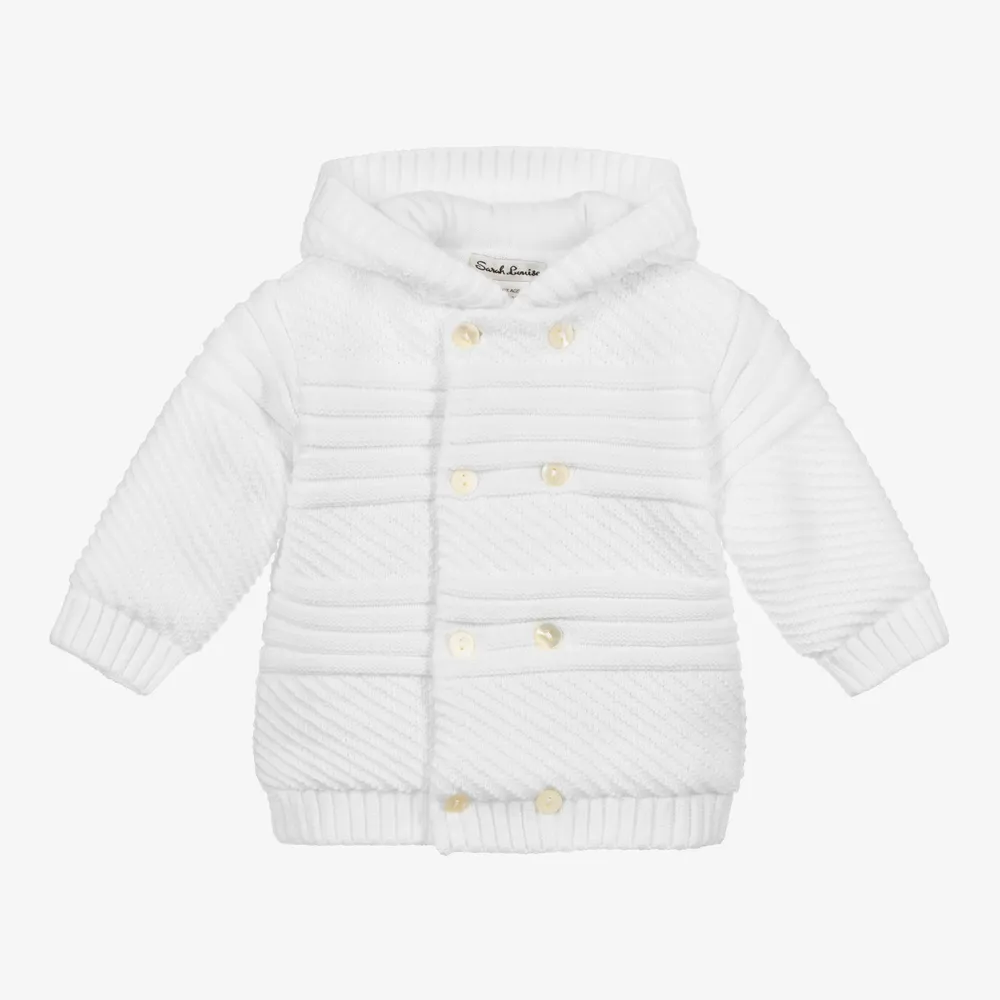 White Knitted Pram Coat 