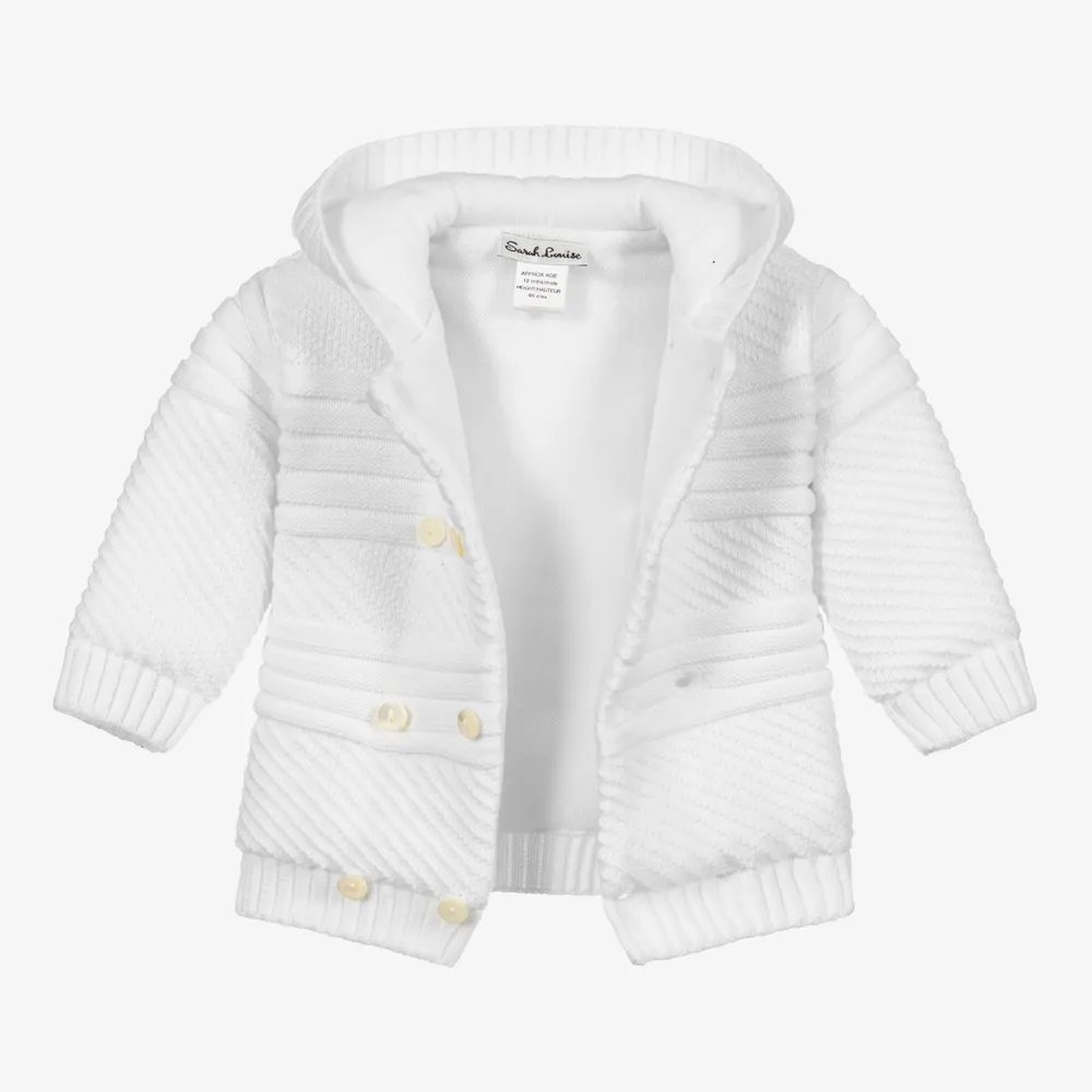 White Knitted Pram Coat 