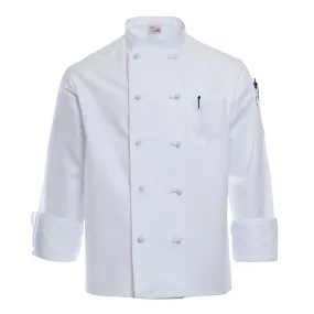 White Knot Button Chef Coat 4700