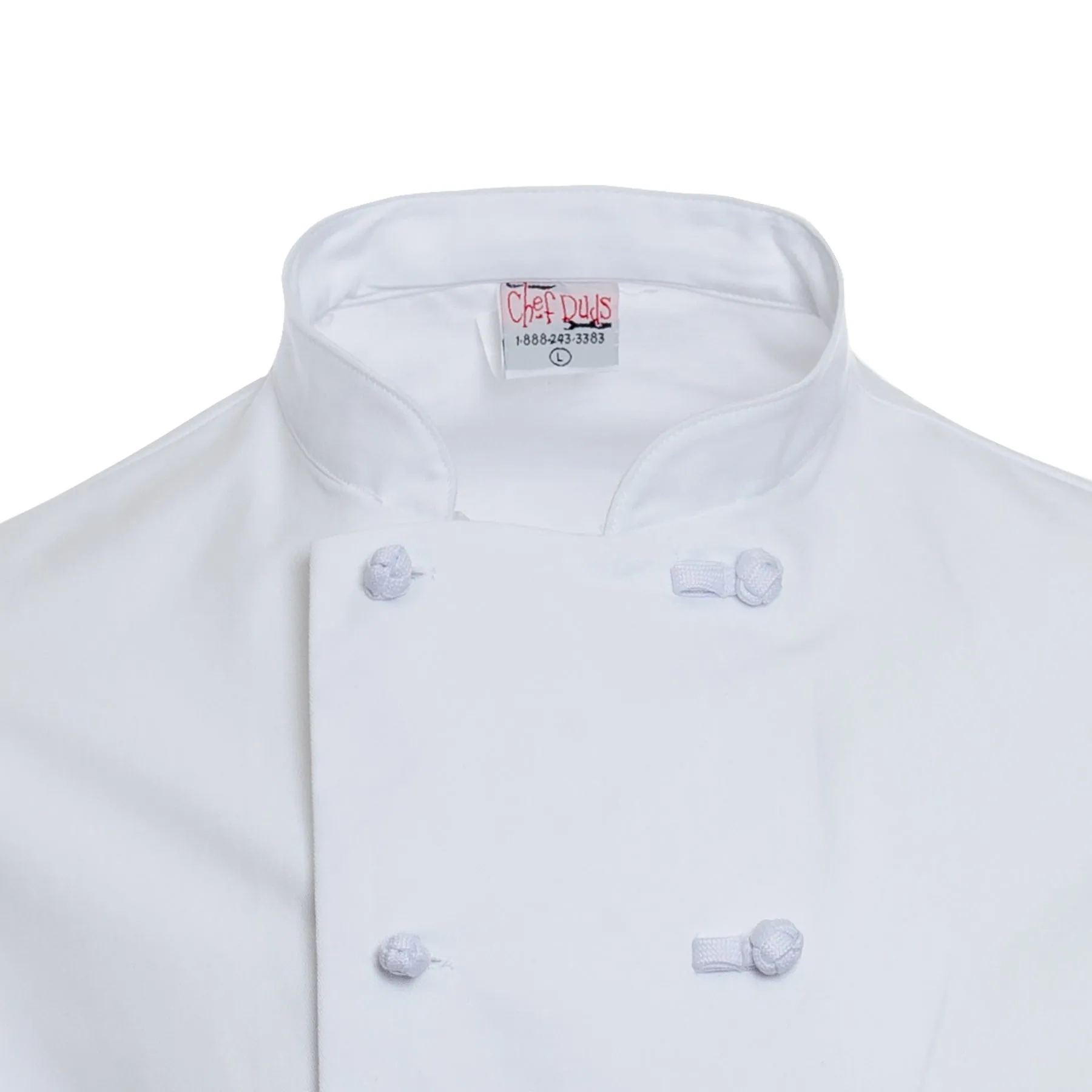 White Knot Button Chef Coat 4700