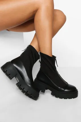 Wide Width Zip Chunky Scuba Sock Boot