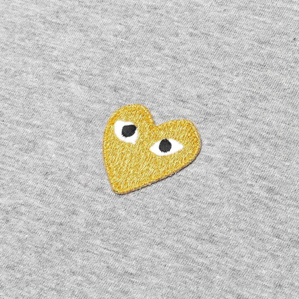 Women's Gold Heart T-Shirt - Grey