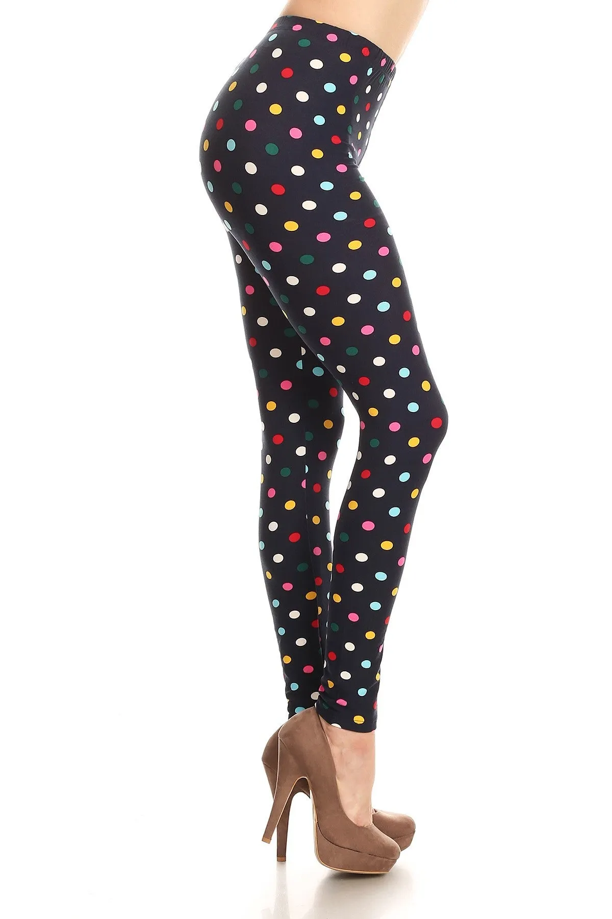 Women's Regular colorful Polka Dot Pattern Printed Leggings