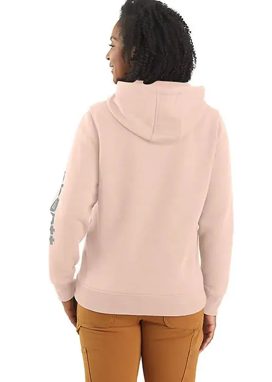 Women's Relaxed Fit Midweight Logo Sleeve Graphic Sweatshirt