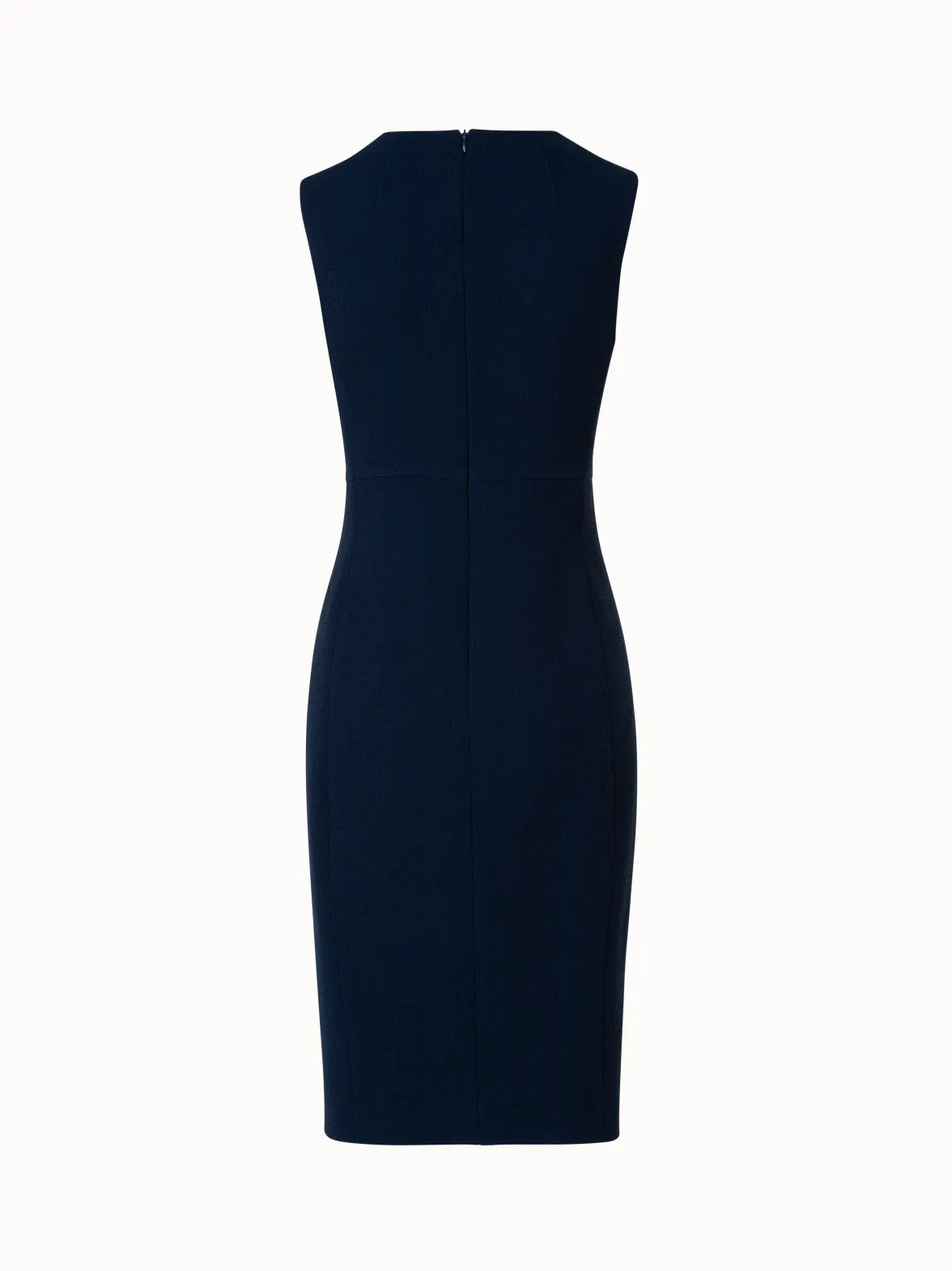 Wool Crêpe Double-Face Sheath Dress