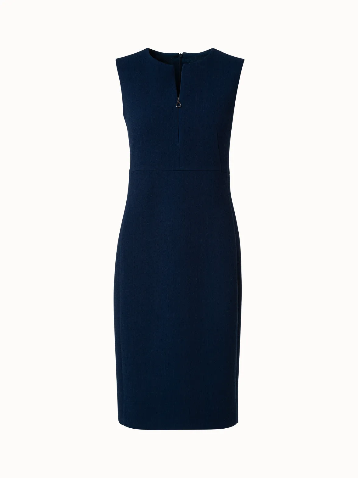 Wool Crêpe Double-Face Sheath Dress