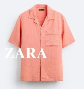 ZARA  |Plain Short Sleeves Shirts